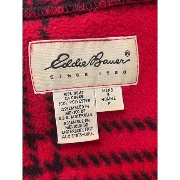 Eddie Bauer vintage red plaid men pullover sweater size Small - Picture 3 of 8